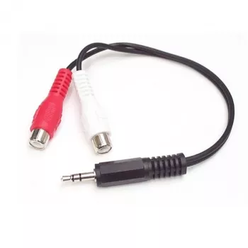 StarTech.com 6-calowy stereofoniczny kabel audio – wtyk 3,5 mm na 2 gniazda RCA