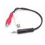 StarTech.com 6-calowy stereofoniczny kabel audio – wtyk 3,5 mm na 2 gniazda RCA