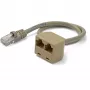 StarTech.com 2-to-1 RJ45 Splitter adapter kablowy - F/M, 10/100Base-T(X), Cat5e, szary, polichlorek winylu (PVC), 0,33 m, Męski/Żeński