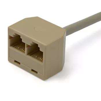 StarTech.com 2-to-1 RJ45 Splitter adapter kablowy - F/M, 10/100Base-T(X), Cat5e, szary, polichlorek winylu (PVC), 0,33 m, Męski/Żeński