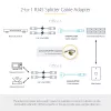 StarTech.com 2-to-1 RJ45 Splitter adapter kablowy - F/M, 10/100Base-T(X), Cat5e, szary, polichlorek winylu (PVC), 0,33 m, Męski/Żeński