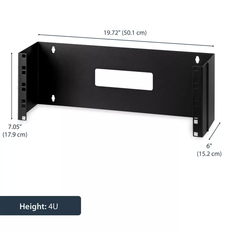StarTech.com 4U 19-calowy uchwyt ścienny z zawiasami do paneli krosowych