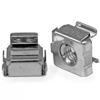 StarTech.com 50 szt. nakrętek klatkowych M5 do szaf serwerowych, Nakrętka klatkowa, Stal nierdzewna, Stal nierdzewna, M5, CE, TAA, REACH, 223,2 g