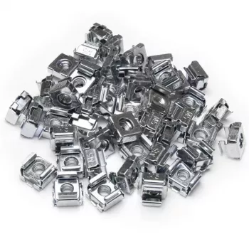 StarTech.com 50 szt. nakrętek klatkowych M5 do szaf serwerowych, Nakrętka klatkowa, Stal nierdzewna, Stal nierdzewna, M5, CE, TAA, REACH, 223,2 g