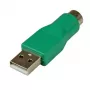 StarTech.com Zastępczy adapter myszy PS/2 na USB - M/Ż, PS/2, USB, zielony