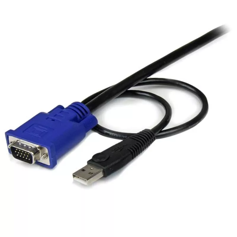 StarTech.com 10 ft Ultra Thin USB VGA 2-in-1 KVM kabel, 3 m, VGA, czarny, USB, USB A + VGA, VGA