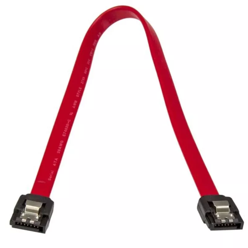 StarTech.com 12in Latching SATA kabel, 0.304 m, SATA III, SATA 7-pin, SATA 7-pin, Męski/Męski, Czerwony