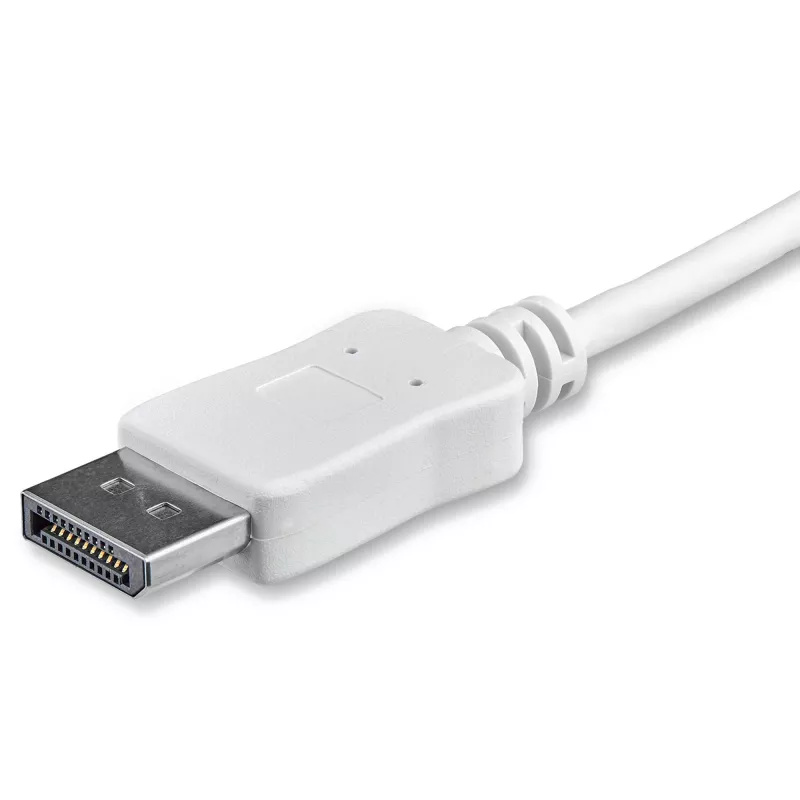 StarTech.com Kabel USB-C do DisplayPort 1.2 1 m 4K 60 Hz – adapter USB-C do DisplayPort HBR2 – kabel wideo USB Type-C DP Alt Mode do monitora DP – współpracuje z Thunderbolt 3 – biały