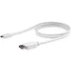 StarTech.com Kabel USB-C do DisplayPort 1.2 1 m 4K 60 Hz – adapter USB-C do DisplayPort HBR2 – kabel wideo USB Type-C DP Alt Mode do monitora DP – współpracuje z Thunderbolt 3 – biały
