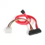 StarTech.com 18-calowy kabel SAS 29-pin na SATA z zasilaniem LP4, SATA 15-pin, LP4 M, wtyk SAS 29-pin, 0,457 m, prosty, prosty, czerwony