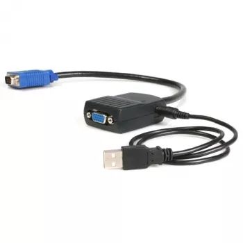 Rozdzielacz wideo StarTech.com 2-portowy VGA - zasilany przez USB, VGA, 2x VGA, 2048 x 1536 piksele, czarny, plastik, 61 m