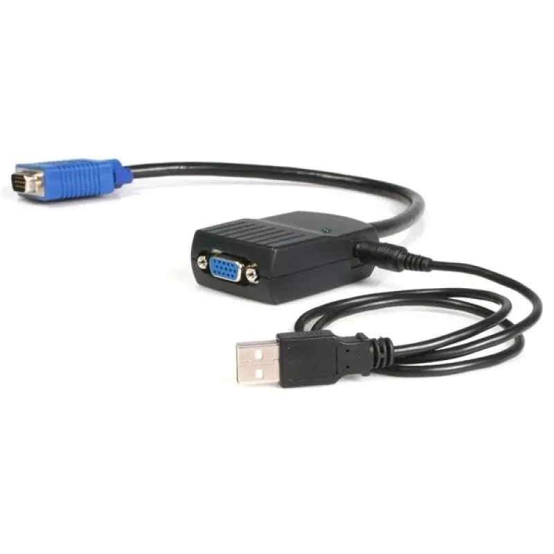 Rozdzielacz wideo StarTech.com 2-portowy VGA - zasilany przez USB, VGA, 2x VGA, 2048 x 1536 piksele, czarny, plastik, 61 m