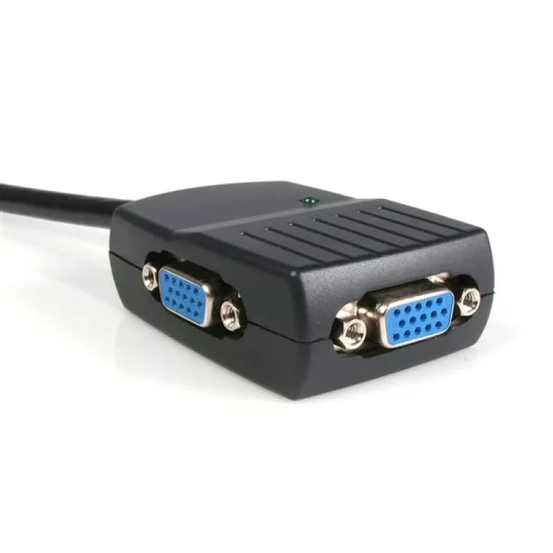 Rozdzielacz wideo StarTech.com 2-portowy VGA - zasilany przez USB, VGA, 2x VGA, 2048 x 1536 piksele, czarny, plastik, 61 m