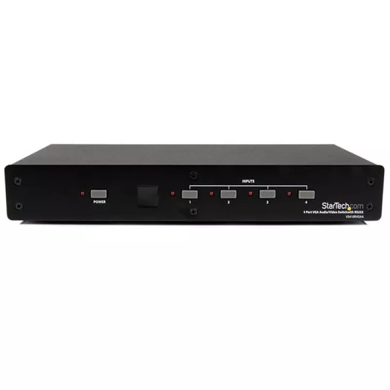 StarTech.com 4-portowy przełącznik VGA Video Audio z kontrolą RS232