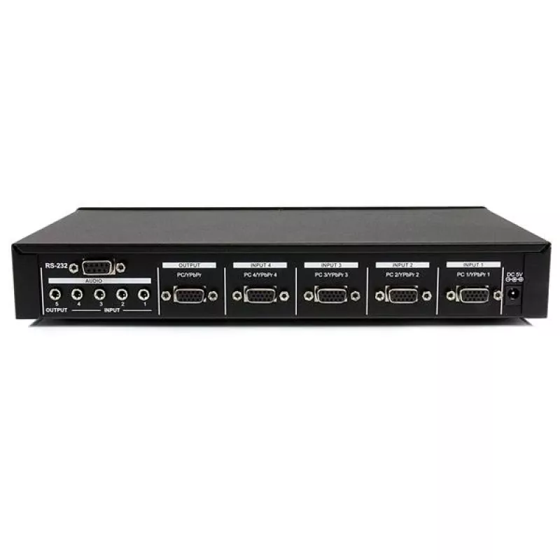 StarTech.com 4-portowy przełącznik VGA Video Audio z kontrolą RS232