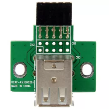 StarTech.com Adapter do złącza USB na płycie głównej 2 porty, IDC, USB 2.0, Czarny, Zielony, Stal nierdzewna, 20 mm, 125 mm, 230 mm