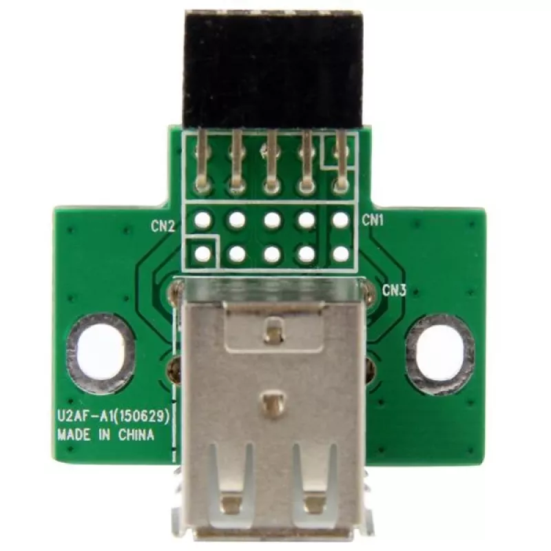 StarTech.com Adapter do złącza USB na płycie głównej 2 porty, IDC, USB 2.0, Czarny, Zielony, Stal nierdzewna, 20 mm, 125 mm, 230 mm