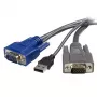 StarTech.com 6 ft Ultra-Thin USB VGA 2-w-1 kabel KVM, 1.8 m, czarny, VGA, USB A + VGA, Męski/Męski, 189 g
