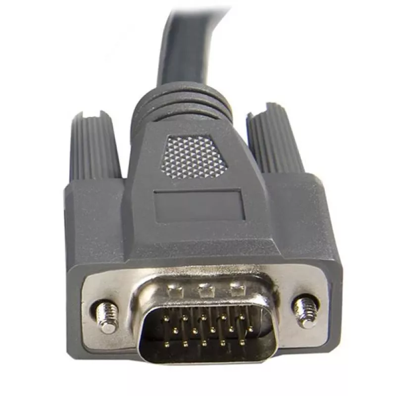 StarTech.com 6 ft Ultra-Thin USB VGA 2-w-1 kabel KVM, 1.8 m, czarny, VGA, USB A + VGA, Męski/Męski, 189 g