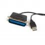 StarTech.com Kabel USB do równoległego portu drukarki 10 stóp - M/M, czarny, Centronics, USB Type-A, 30,5 m, Męski/Męski, CE, RoHS