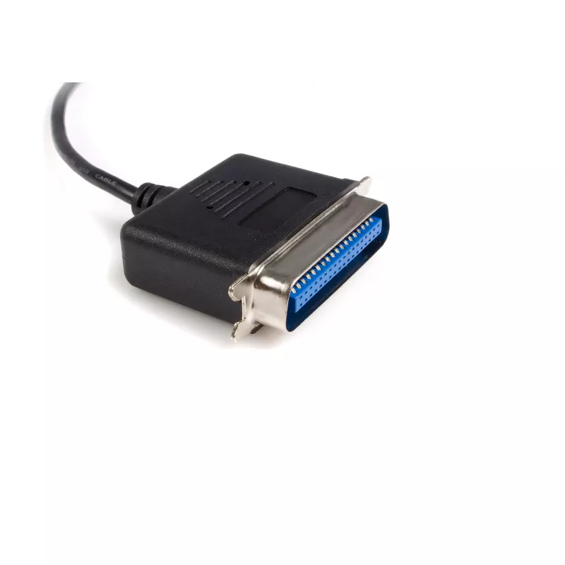 StarTech.com Kabel USB do równoległego portu drukarki 10 stóp - M/M, czarny, Centronics, USB Type-A, 30,5 m, Męski/Męski, CE, RoHS