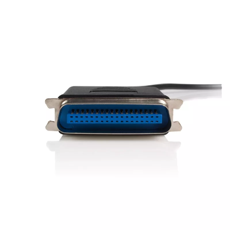 StarTech.com Kabel USB do równoległego portu drukarki 10 stóp - M/M, czarny, Centronics, USB Type-A, 30,5 m, Męski/Męski, CE, RoHS