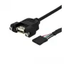 StarTech.com 1 ft Panel Mount USB kabel - USB A to Motherboard Header kabel F/F