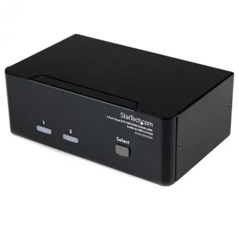 StarTech.com 2 Port Dual DVI USB KVM Switch z Audio & USB 2.0 Hub