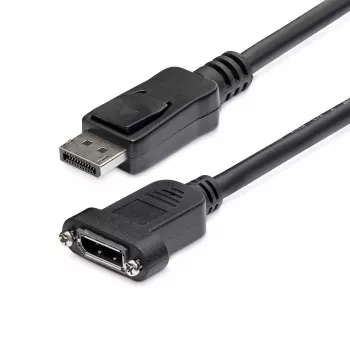 StarTech.com 3ft (1m) Panel Mount DisplayPort kabel - 4K x 2K - DisplayPort 1.2 Extension kabel Male to Female - DP Video Extender Cord z Panel Mount DP Connector - DP Monitor kabel