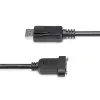 StarTech.com 3ft (1m) Panel Mount DisplayPort kabel - 4K x 2K - DisplayPort 1.2 Extension kabel Male to Female - DP Video Extender Cord z Panel Mount DP Connector - DP Monitor kabel
