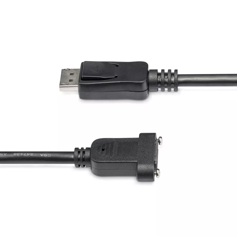 StarTech.com 3ft (1m) Panel Mount DisplayPort kabel - 4K x 2K - DisplayPort 1.2 Extension kabel Male to Female - DP Video Extender Cord z Panel Mount DP Connector - DP Monitor kabel