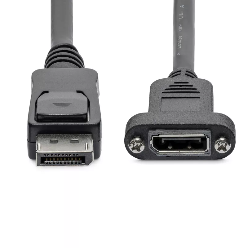 StarTech.com 3ft (1m) Panel Mount DisplayPort kabel - 4K x 2K - DisplayPort 1.2 Extension kabel Male to Female - DP Video Extender Cord z Panel Mount DP Connector - DP Monitor kabel