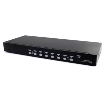 StarTech.com 8-portowy rackowy przełącznik KVM USB VGA z audio (w zestawie kable audio)