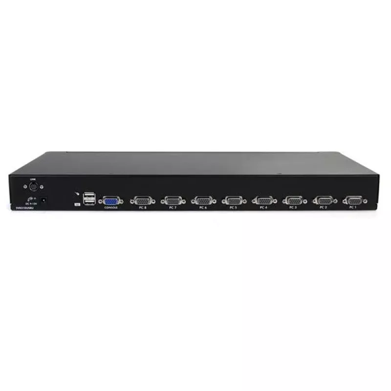 StarTech.com 8 Port 1U Rackmount USB KVM Switch z OSD, 1920 x 1440 pikseli, montaż w szafie rack, 1U, czarny