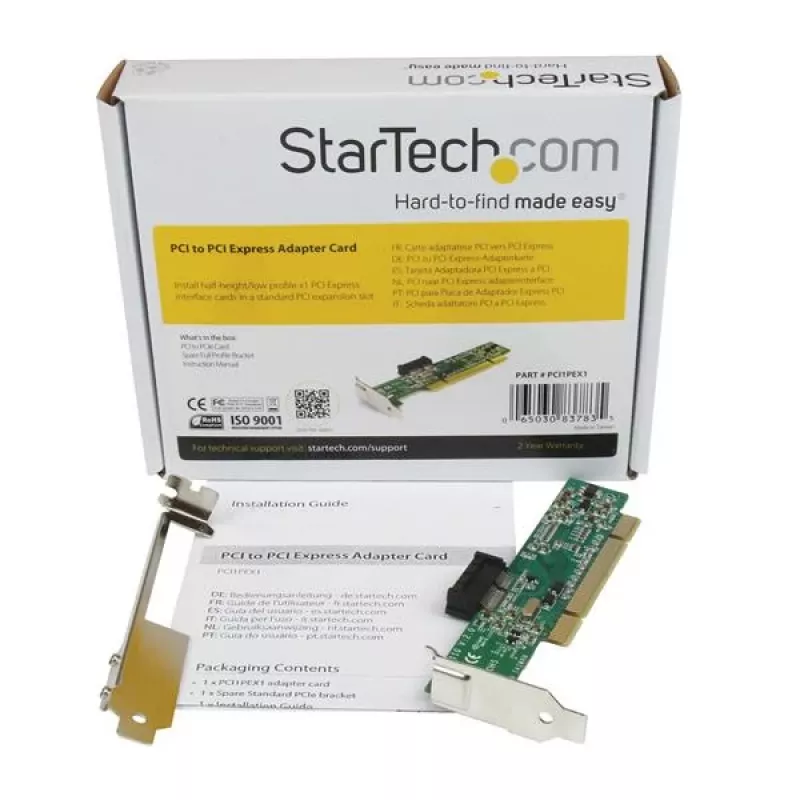 StarTech.com Karta adaptera PCI na PCI Express, PCI, PCIe, PCI 2.3, CE, FCC, TAA, Pericom - PI7C9X111SL, 0 - 85 °C