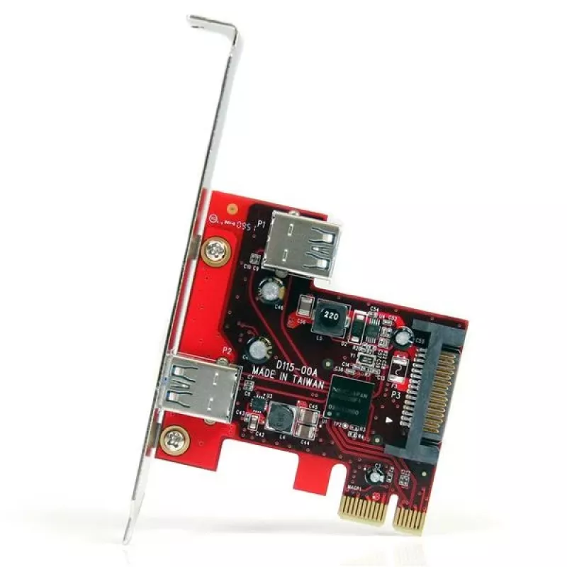 StarTech.com 2-portowa karta PCI Express SuperSpeed USB 3.0 z obsługą UASP - 1 wewnętrzny, 1 zewnętrzny