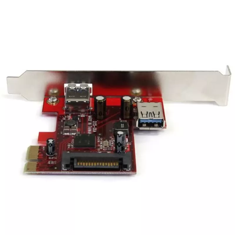 StarTech.com 2-portowa karta PCI Express SuperSpeed USB 3.0 z obsługą UASP - 1 wewnętrzny, 1 zewnętrzny