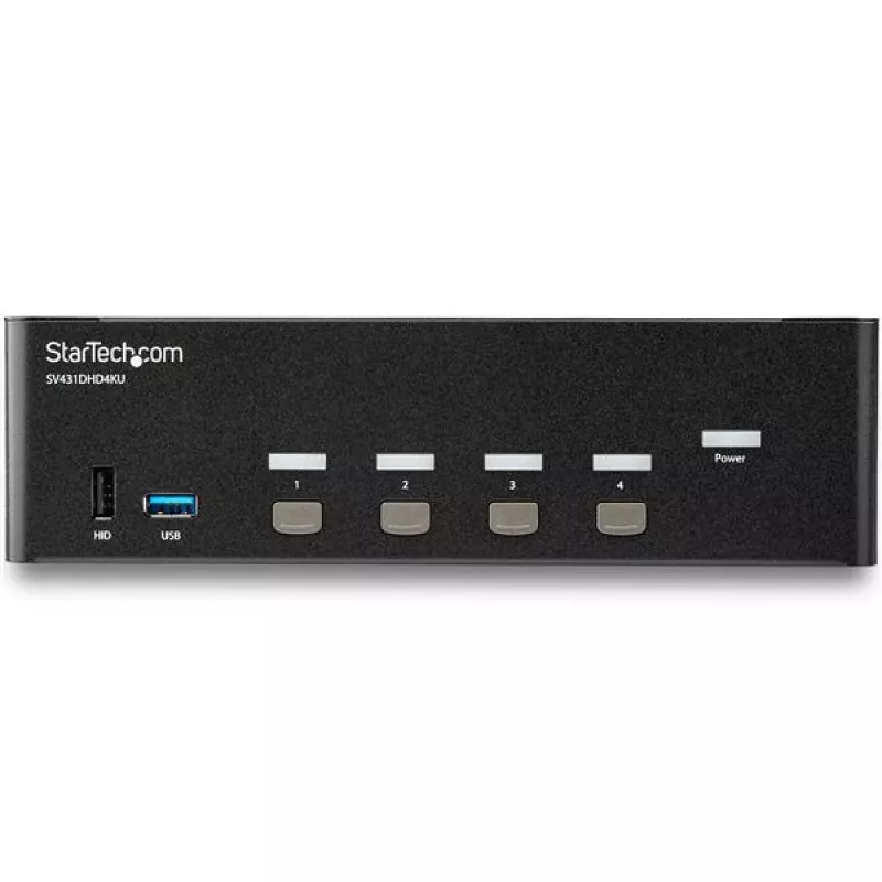Przełącznik KVM StarTech.com 4-portowy HDMI - 4K 30Hz - podwójny wyświetlacz