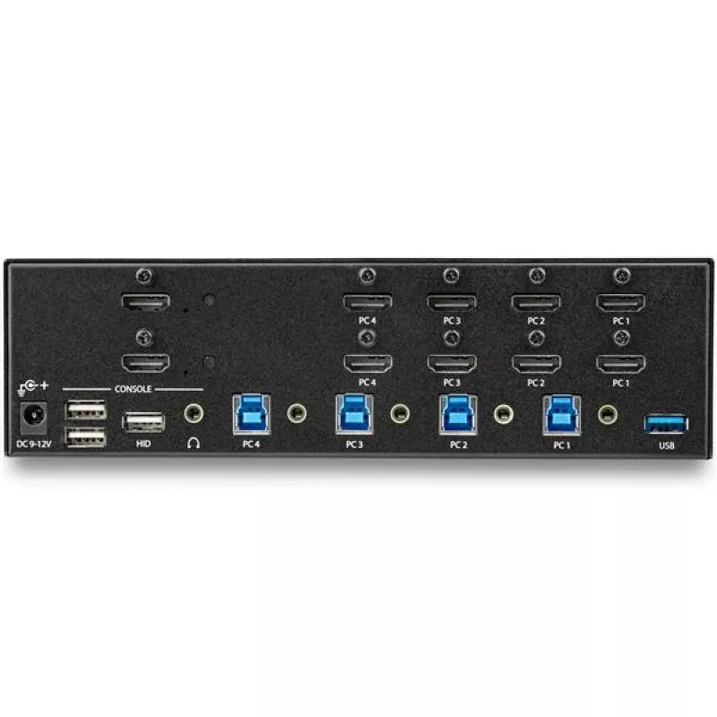 Przełącznik KVM StarTech.com 4-portowy HDMI - 4K 30Hz - podwójny wyświetlacz