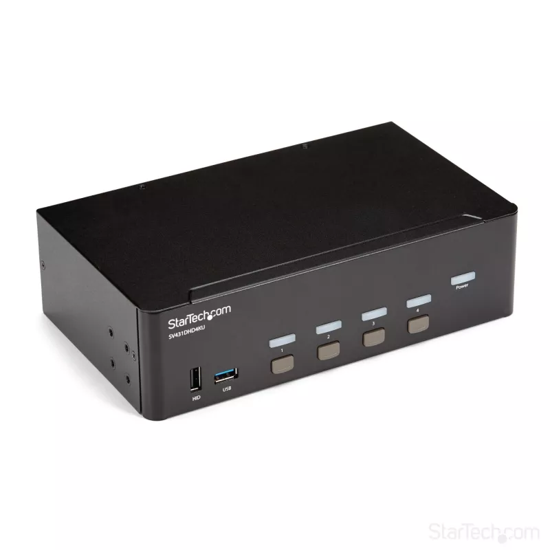 Przełącznik KVM StarTech.com 4-portowy HDMI - 4K 30Hz - podwójny wyświetlacz