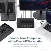 Przełącznik KVM StarTech.com 4-portowy HDMI - 4K 30Hz - podwójny wyświetlacz