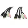 StarTech.com 6ft 4-w-1 USB DisplayPort KVM Switch kabel z audio i mikrofonem