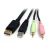 StarTech.com 6ft 4-w-1 USB DisplayPort KVM Switch kabel z audio i mikrofonem