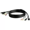 StarTech.com 6ft 4-w-1 USB DisplayPort KVM Switch kabel z audio i mikrofonem