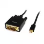 StarTech.com Kabel Mini DisplayPort do DVI 1,8 m – przejściówka Mini DP do DVI – wideo 1080p – pasywny mDP do DVI-D Single Link, mDP lub Thunderbolt 1/2 Mac/PC do monitora/wyświetlacza DVI