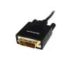 StarTech.com Kabel Mini DisplayPort do DVI 1,8 m – przejściówka Mini DP do DVI – wideo 1080p – pasywny mDP do DVI-D Single Link, mDP lub Thunderbolt 1/2 Mac/PC do monitora/wyświetlacza DVI