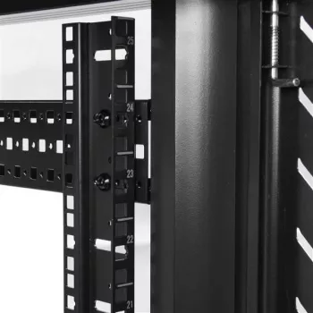 StarTech.com 4-Post 25U Server Rack Cabinet, Lockable 19 inch Data Rack Cabinet for Computer / AV / IT Equipment, Office / Home sieciowy Rack z Casters & Adjustable Mounting Rails
