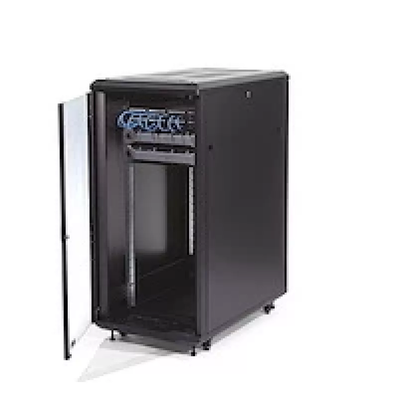 StarTech.com 4-Post 25U Server Rack Cabinet, Lockable 19 inch Data Rack Cabinet for Computer / AV / IT Equipment, Office / Home sieciowy Rack z Casters & Adjustable Mounting Rails