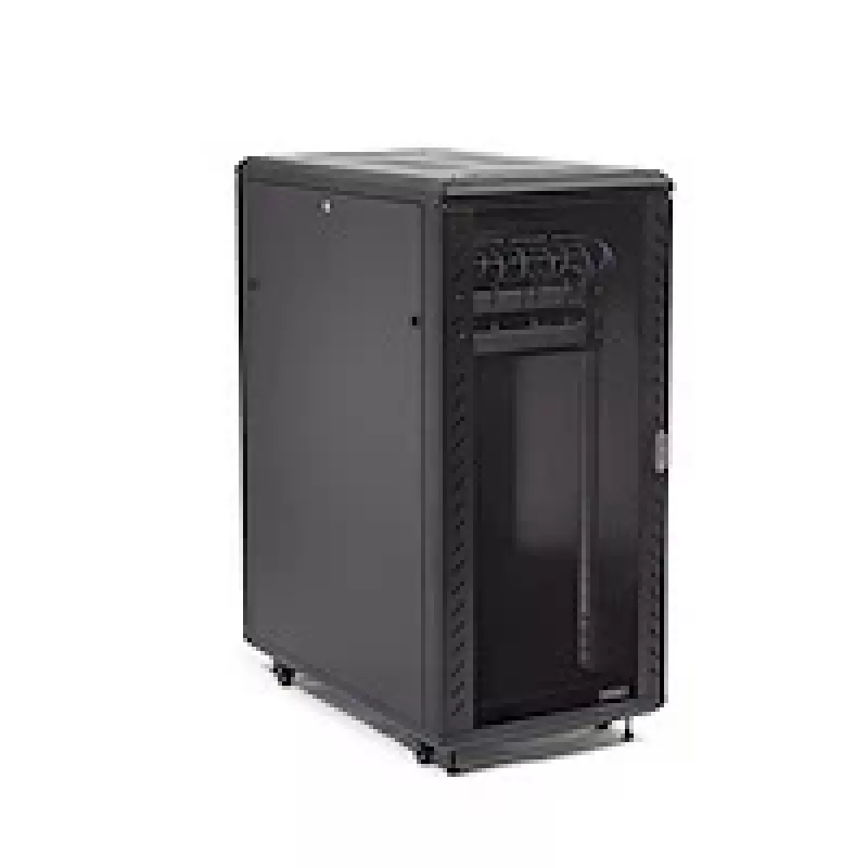 StarTech.com 4-Post 25U Server Rack Cabinet, Lockable 19 inch Data Rack Cabinet for Computer / AV / IT Equipment, Office / Home sieciowy Rack z Casters & Adjustable Mounting Rails