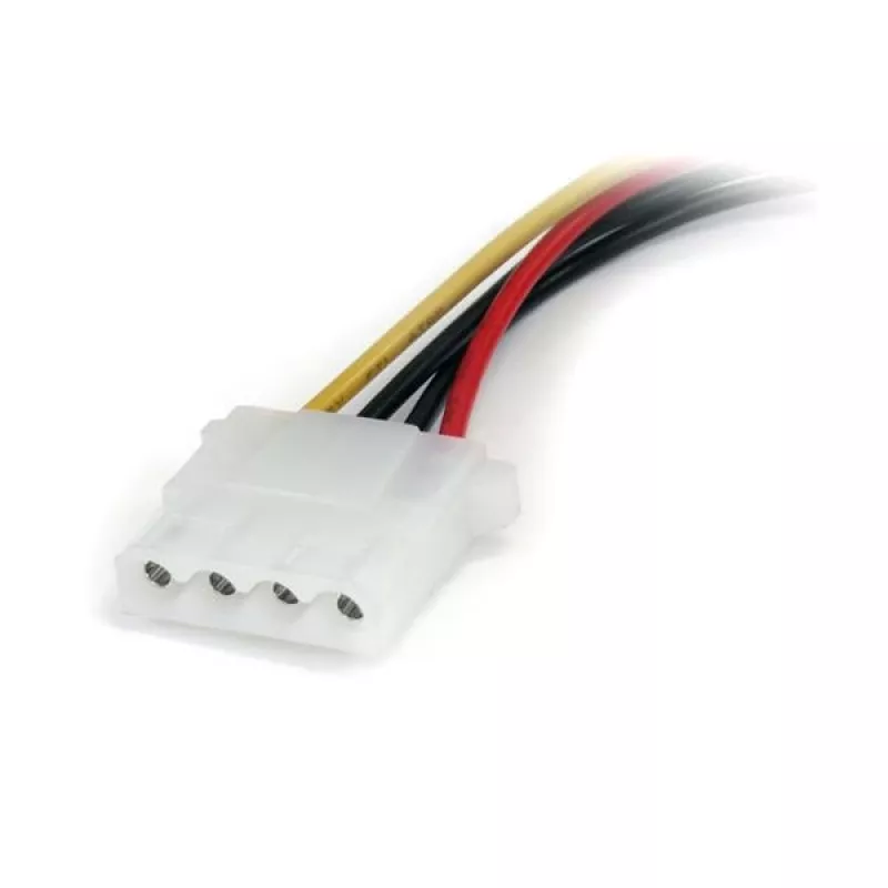 StarTech.com 6in SATA to LP4 Power adapter kablowy - F/M, Molex (4-pin), SATA 15-pin, 0,1524 m, Męski, Męski, Prosty